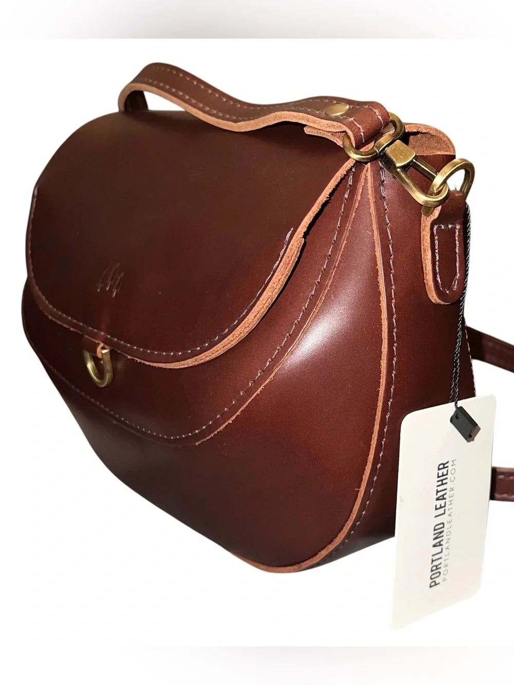 Portland Leather Goods Chocolate Brown Monaco Crossbody Bag - NWT